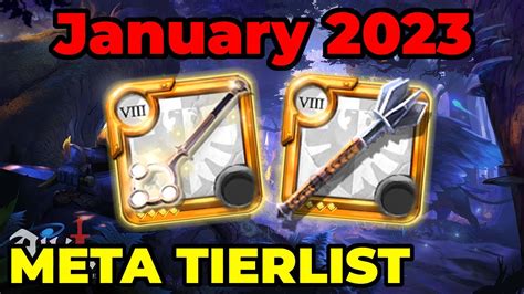 January 2023 META TIERLIST Albion Online YouTube