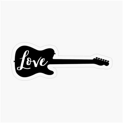 Electric Guitar Love Sticker By Wildapex In 2021 Love Stickers Cool