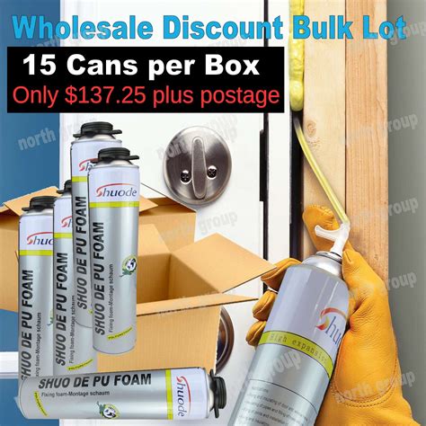 Commercial Polyurethane Expanding Foam Set Spray Aerosol Can 750ml Gap