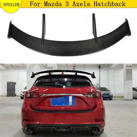 Carbon Fiber Exterior Rear Spoiler Tail Trunk Boot Wing For Mazda