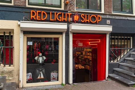 Amsterdam Red Light District Erotic Sex Shop Window Netherlands