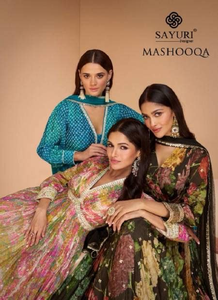 Sayuri Mashooqa Heavy Designer Real Georgette Gown Catalog The Ethnic