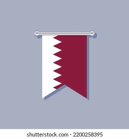 Illustration Qatar Flag Template Stock Vector Royalty Free 2200258395