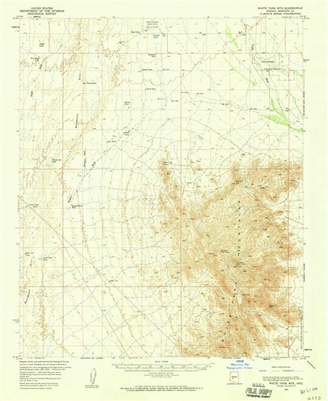 White Tank Mountains Arizona Usgs Old Topo Map Reprint