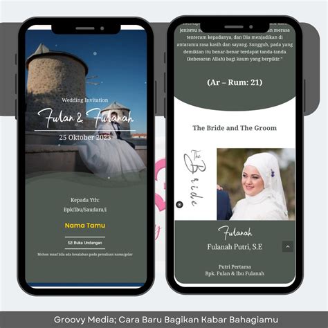 Undangan Digital Pernikahan Elegan Groovy Media