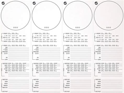 Wine Tasting Notes Template