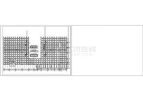 17层全框架住宅楼结构施工图cad 图纸土木在线