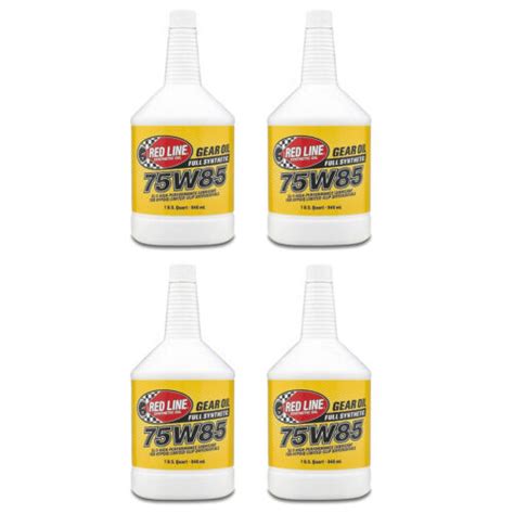 Red Line Full Synthetic W Gl Differential Gear Oil Quart Set Of