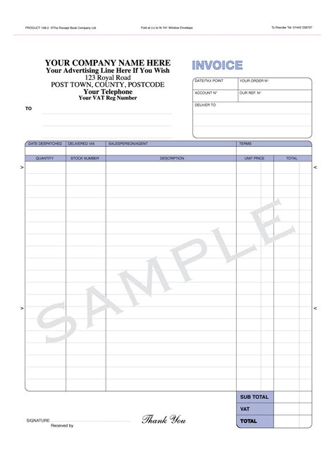 Vat Invoice Books 108 2 Receipt Book Company