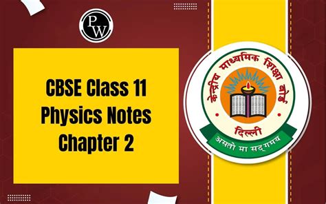 Cbse Class 11 Physics Notes Chapter 2 Pdf Download