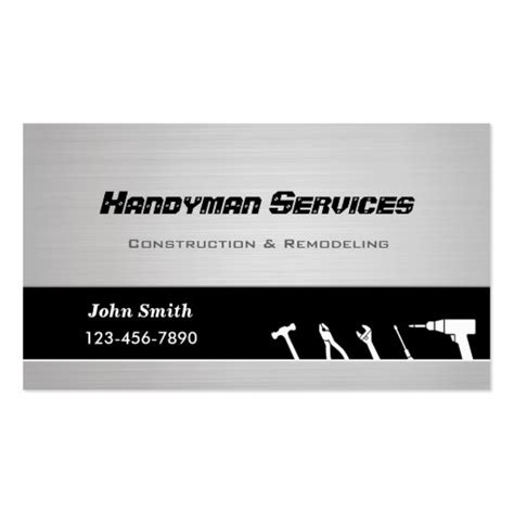 Handyman Construction Remodeling Business Cards Zazzle