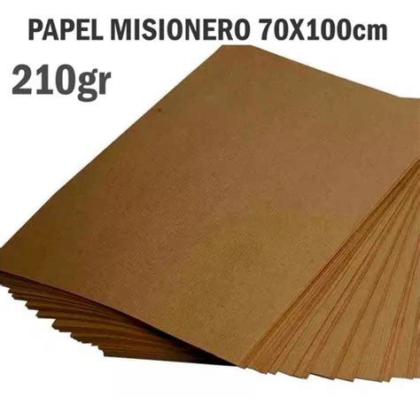 Papel Misionero X Cm Kraft Gr Madera Grueso Cartulina