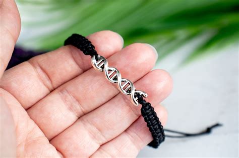 Science Double Helix Dna Strand Bracelet Science Teacher Etsy