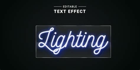 Premium Vector Editable Neon Tube Text Effect Generator