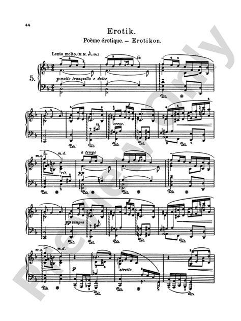 Grieg Complete Lyric Pieces Erotikon Part Digital Sheet Music