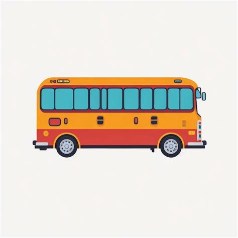 Premium Photo Bus Cartoon Style Vector Illustration