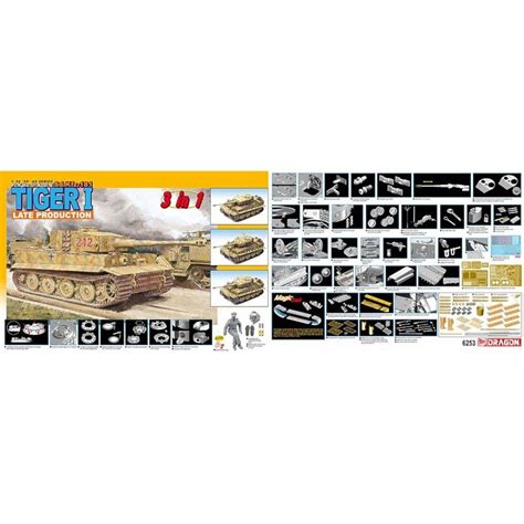 Maquette Pzkpfwvi Ausfe Tiger 1 Production Tardive 3 Choix à 1 S
