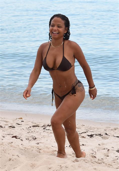 Christina Milian in Bikini on Miami Beach 07/18/2017 • CelebMafia