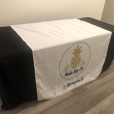 Custom Table Banner Personalized With Your Message And Logo Etsy