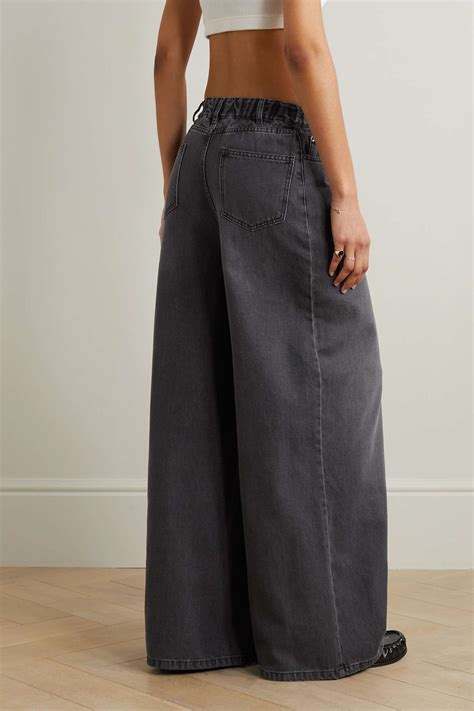 The Frankie Shop Sasha High Rise Wide Leg Jeans Net A Porter