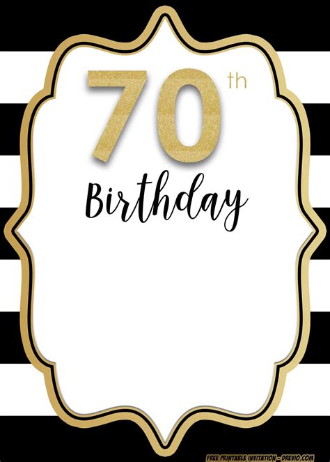 Free Printable 70th Invitation Templates Updated Birthday Party