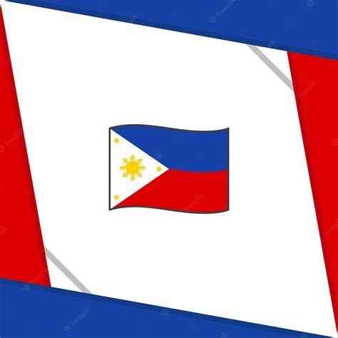 Premium Vector Philippines Flag Abstract Background Design Template