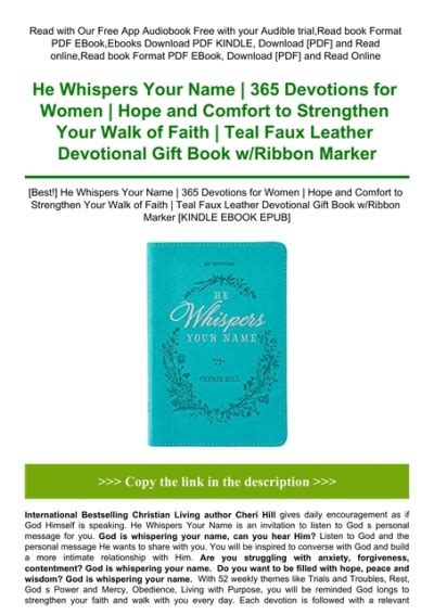 Best He Whispers Your Name Devotions For Women Hope And Comfort