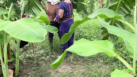 I See My Aunty Going Towards The Banana Plantation I Followed Her And Hugged Her And Started