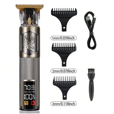 Metallic Electric Hair Clipper T Usb Rechargeable Hair Trimmer