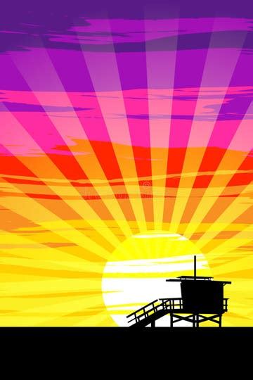 Beach Hut Silhouette Stock Illustrations 484 Beach Hut Silhouette