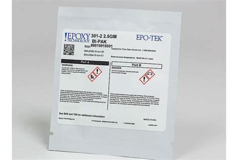 EPOTEK 301 2 Transparent Epoxy Room Temperature Cure 2 5g