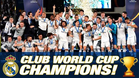 Real Madrid Club World Cup Champions 2018 Trophy Lift And Pitch