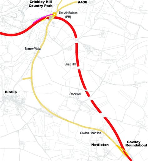 A417 simplified, save footpaths, save pub, save congestion. – Gloucestershire Ramblers