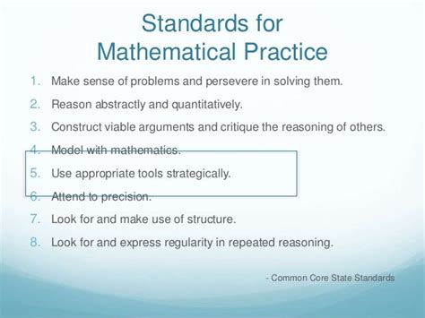 Practicing The Mathematical Practices