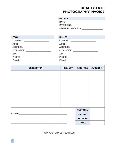 Photography Service Invoice Template Invoice Maker