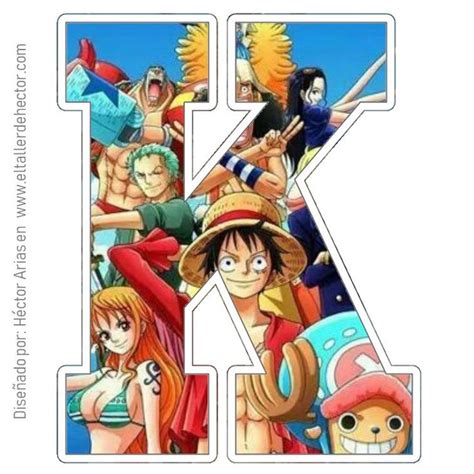 The Letter K Is Made Up Of Anime Characters And Their Names Are In