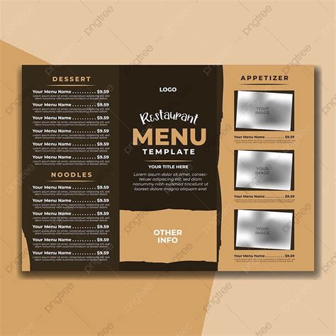 Gambar Desain Templat Menu Restoran Untuk Daftar Makanan Anda Templat