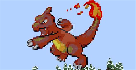 Minecraft Charmeleon Pixel Art by UpbeatNebula263 on DeviantArt