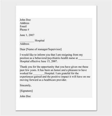 Sample Of Resignation Letter For Care Assistant Famemoms