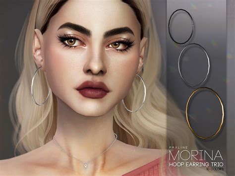 The Sims Resource Morina Hoop Earring Trio