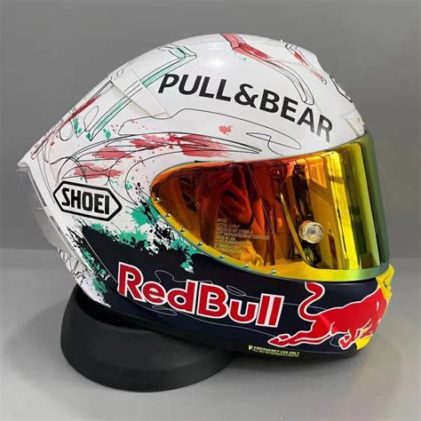 New Shoei X Graffiti X Red Bull Full Face Helmet Shoei Red