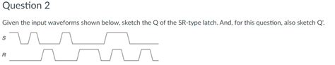 Solved Given The Input Waveforms Shown Below Sketch The