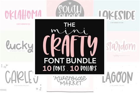 Mini Crafty Font Bundle Fonts For Crafters By Ka Designs