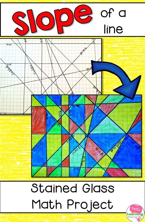 Slope Intercept Form Activity Stained Glass Slope Project Coloring