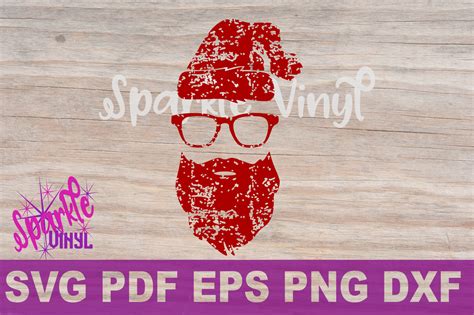 Svg Distressed Grunge Christmas Santa Shirt Svg Cut File For Cricut Or