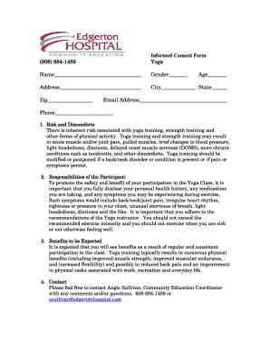 Fillable Online Informed Consent Form Edgerton Hospital And Health