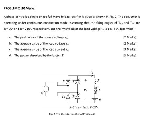 A Phase Controlled Single Phase Full Wave Bridge