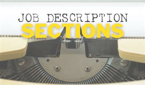 The Main Sections Of A Job Description Ongig Blog