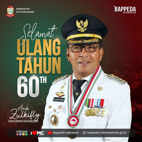 Selamat Ulang Tahun Yang Ke 60 Tahun Bapak Wali Kota Ir Moh Ramdhan