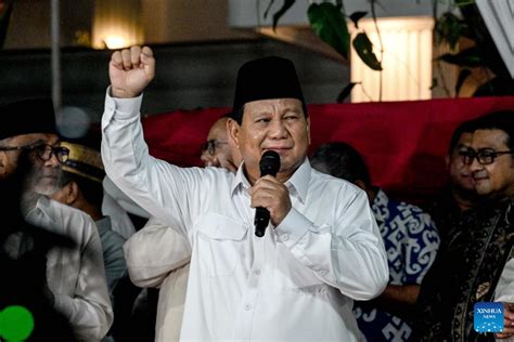 Prabowo Subianto Wins 2024 Indonesian Presidential Election Xinhua